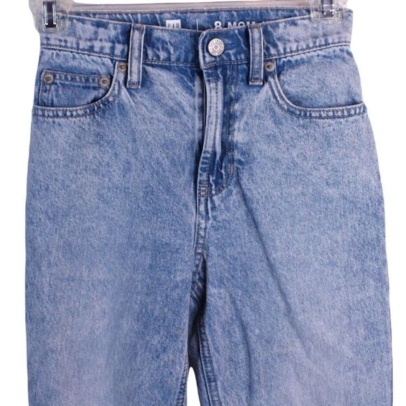 GAP Kids Mom Jeans in Light Wash Girls Size 8 - Picture 2 of 11